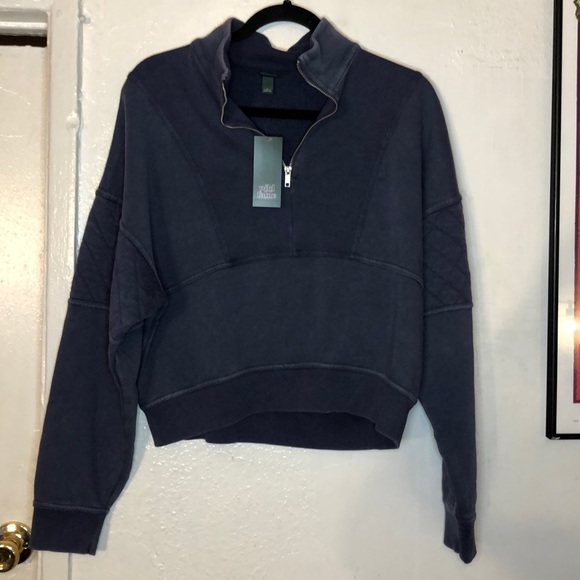 Wild Fable Quarter Zip Quilted Sleeve 